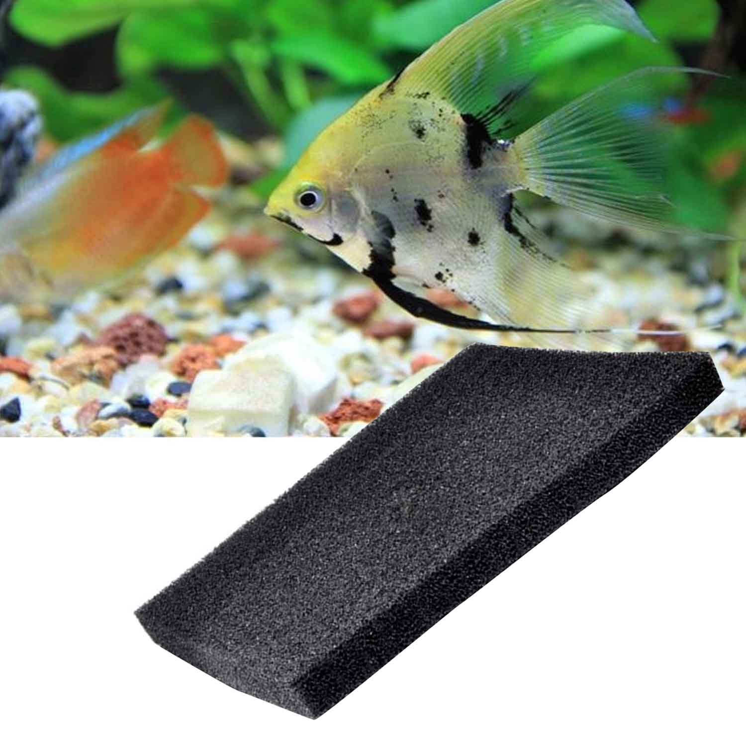 50x50x2 cm Aquarium Actieve Kool Media Filtratie Spons Filter Cut-to-Fit Foam Pad voor Fish Pond Reef Bus Tank