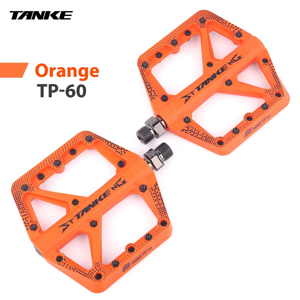 TANKE-Pedal de nailon para bicicleta de montaña, antideslizante, ancho, DU + 1 rodamiento, accesorios para ciclismo todoterreno, plataforma Universal BMX: YELLOW