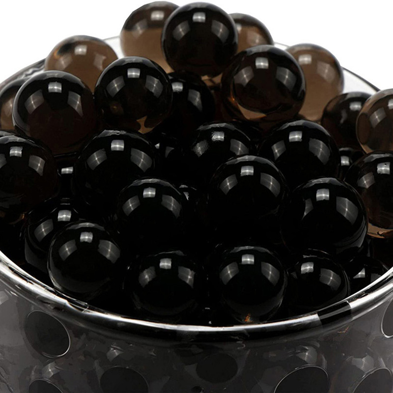 600 SZTUK Przezroczyste koraliki wodne Kryształowa gleba Przezroczyste rosnące perły żelowe Kulki hydrożelowe Błoto Orbiz Jelly do roślin wazonowych Wystrój domu: Black