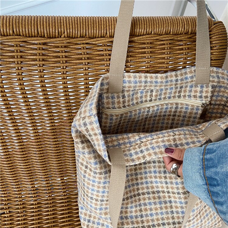 Bomull shopping reise kvinner gjenbrukbare skulder shopper vesker totes øko handlepose daglig bruk sammenleggbar lerret bag stoff bag bolsa