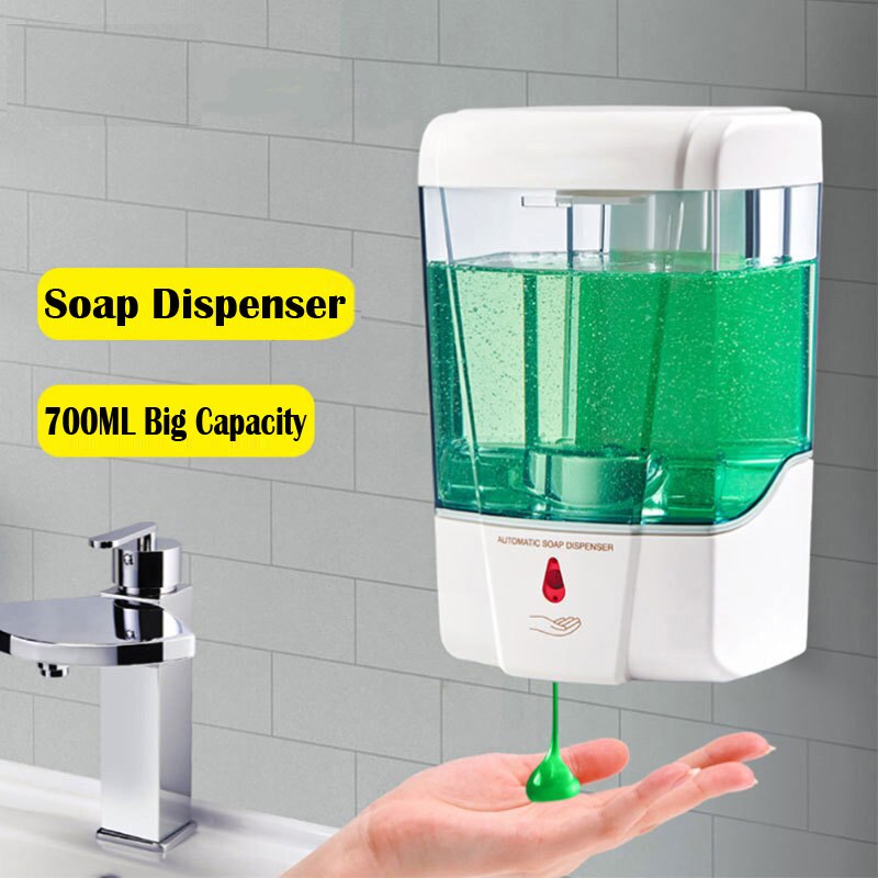 700ml Soap Dispenser Automatic Touchless Sensor Hand Sanitizer Detergent Liquid Soap Dispenser Wall Mounted For Bathroom Kitchen