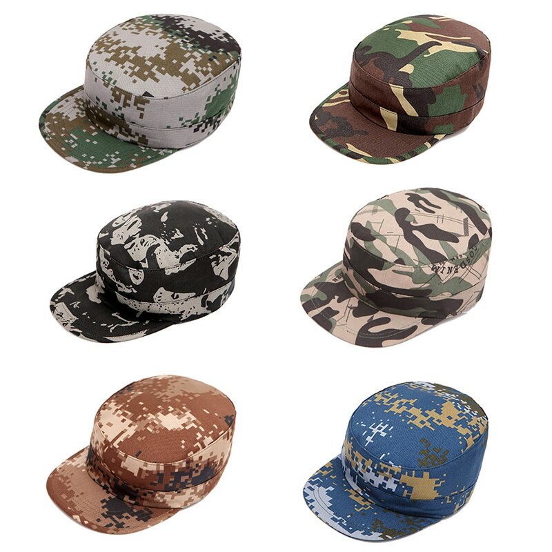 Sombrinha Chapéu Boné de pala Flat Top Impresso Treino Dust-proof Headwear Desgaste Ajustável Outdoor Sports Caminhadas escalada Camping