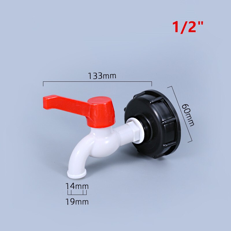 S60*6 to 1/2 &quot; 3/4 &quot; vattentank utlopp hink koppling förlängd trädgårdsslang koppling ibc vattentank adapter: 5