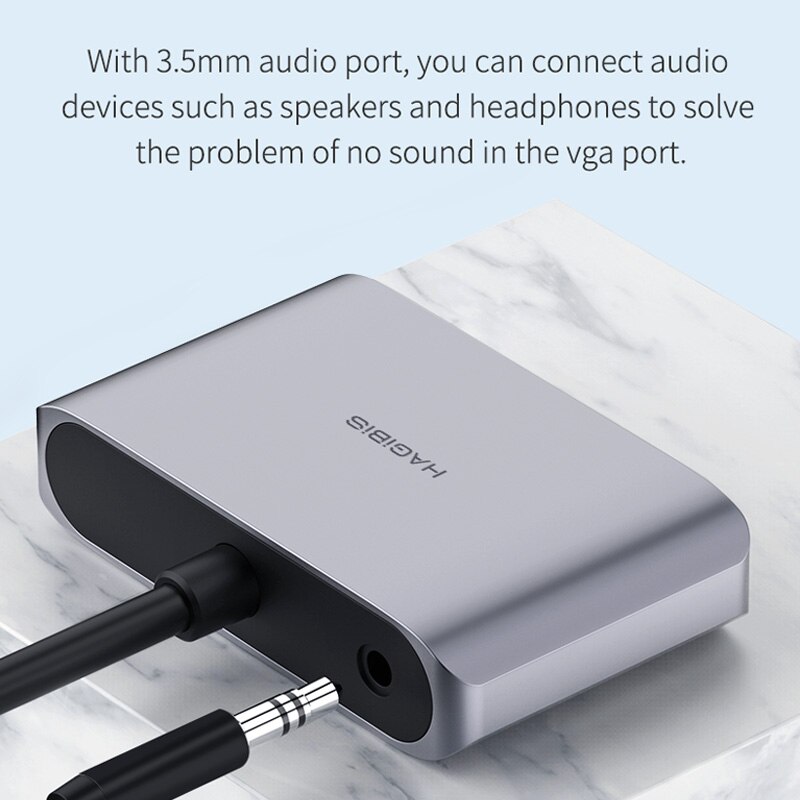 Hagibis Mini DisplayPort to HDMI-compatible VGA Adapter Thunderbolt 2 Converter 4K DP Cable for Apple MacBook Air Pro surface