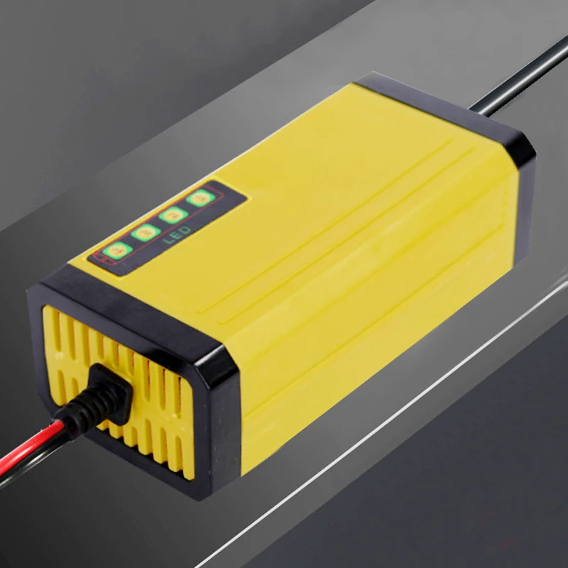 12V 2A Auto Motorrad Batterie Ladegerät LED-anzeige 220V Moto Lkw Auto Batterie Ladegerät Energie Puls Reparatur