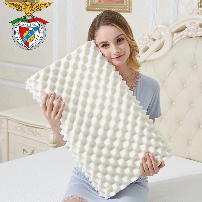 Oreiller de Massage orthopédique en Latex pour dormir, Oreiller à mémoire de forme