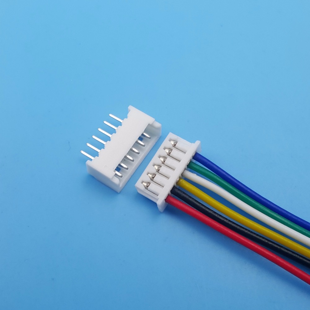 50Sets 6 Pin Single End Micro JST Pitch 1.25mm 15cm 28AWG Wire To Board Connector