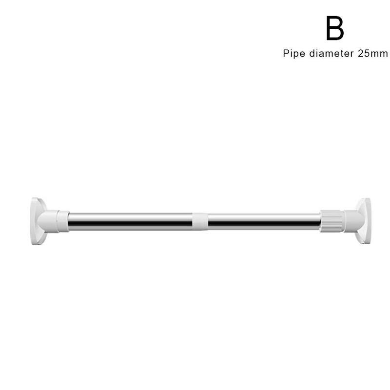 Telescopic rod punch-free hanging clothes drying rod bathroom toilet rack shower curtain rod curtain rod: B