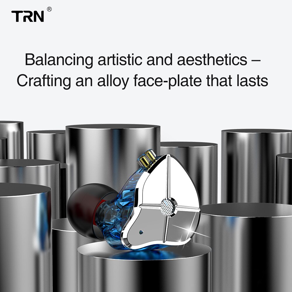 Trn ST1 1DD + 1BA Hybrid Metal In Ear Oortelefoon Iem Hifi Dj Monitor Running Sport Oortelefoon Oordopje Headset Met 2PIN Kabel V90 \ V80