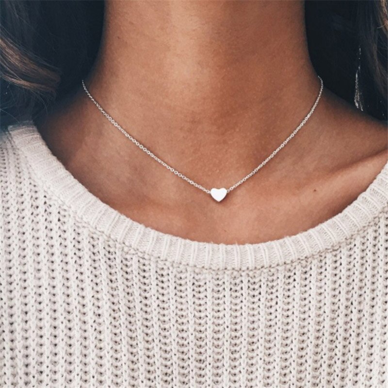 Vintage Kleine Hart Ketting voor Vrouwen KORTE Ketting Hart Sleutel Hanger Ketting Etnische Bohemian Choker Ketting: 1