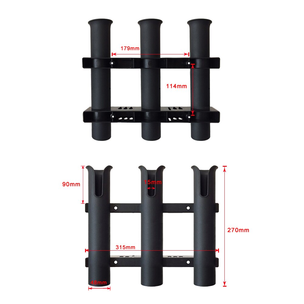 3-Link Fishing Rod Storage Holder Multifunctional Vertical Outdoor Portable Easy Fishing Carrying Outdoor Pole Tube
