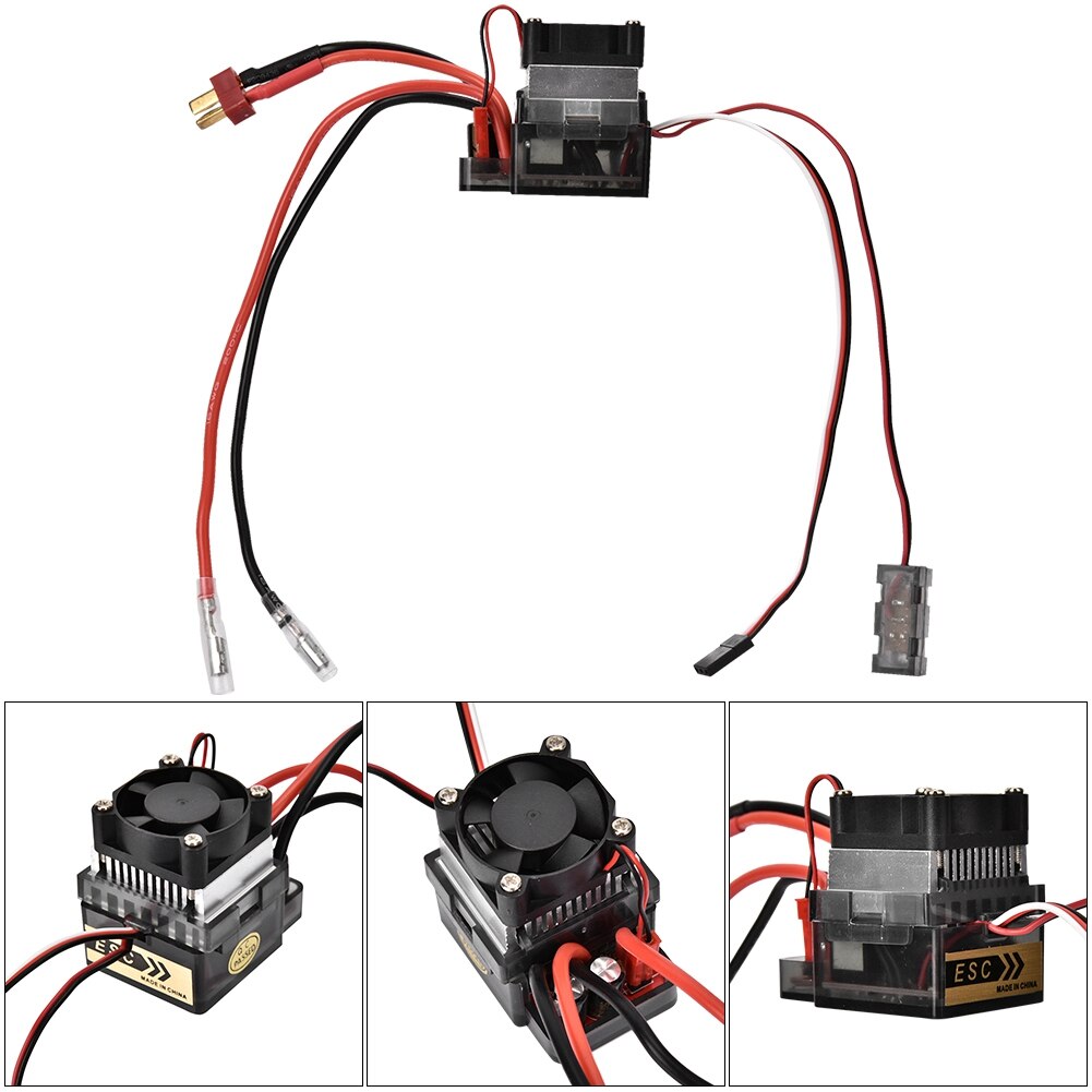 Alto Voltaje 6-16,8 V 320A controlador de velocidad ESC cepillado impermeable ventilador eléctrico cepillado Motor ESC para RC camión Buggy barco