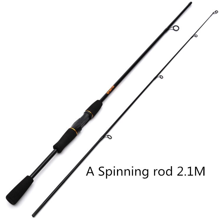 1.6M 1.8M 2.1M Spinning Rod M Power Casting Fishing Rod Carbon Lure Wt 1/8-3/4oz Spinning Fishing Rod Lure Rod: Orange