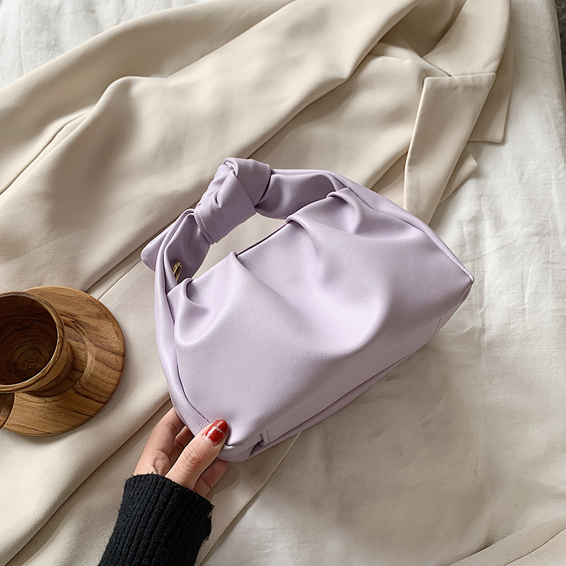 Été couleur unie dame doux en cuir Pu Mini femmes sacs à main petite femme sacs à bandoulière dames sacs à bandoulière petits sacs fourre-tout: purple