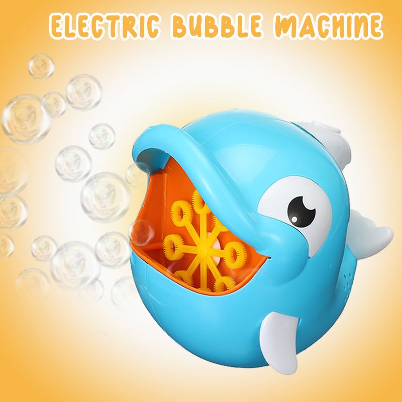 Lustige Outdoor Blase Dolphin Baby Bad Spielzeug Blase Maker Schwimmen Badewanne Seife Maschine Spielzeug für Kinder Mit Musik Wasser Spielzeug
