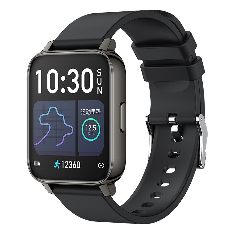 Lenvon P36 Smartwatch - 1.69" Screen, Heart Rate, Blood Pressure, Sleep Monitor, IP68 Waterproof: Black