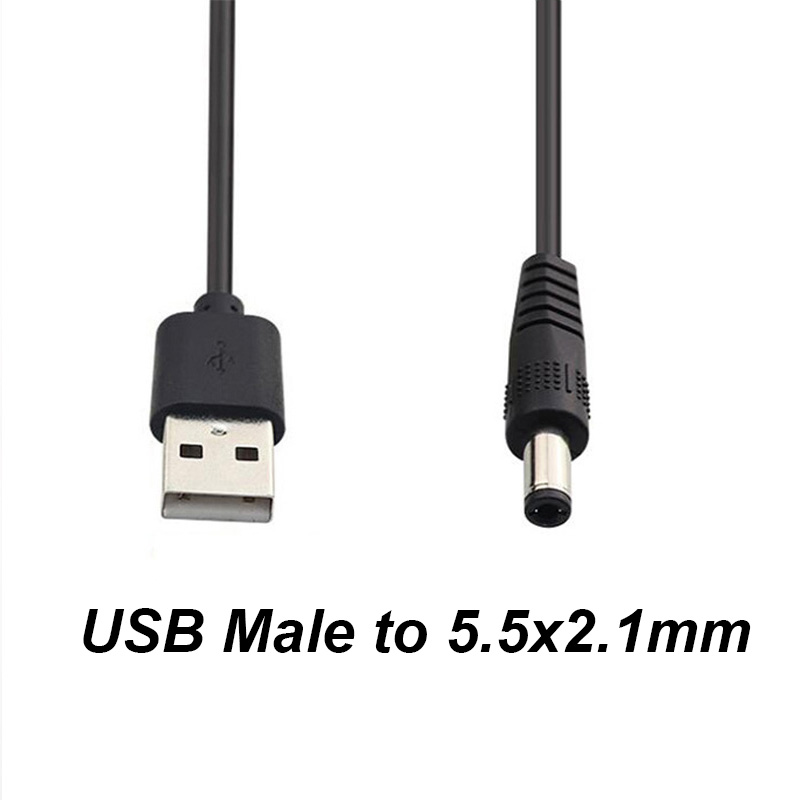5V USB tipo A macho a DC Cable de cargador conector Jack Cable de extensión de fuente de alimentación 22AWG 3A: Azul / 2 m