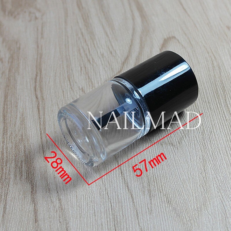 1 ST 10 ml Nagellak Fles Lege Glazen Fles met borstel Hervulbare Fles Voor DIY nagellak Nail Art gereedschap (willekeurige Kleur)