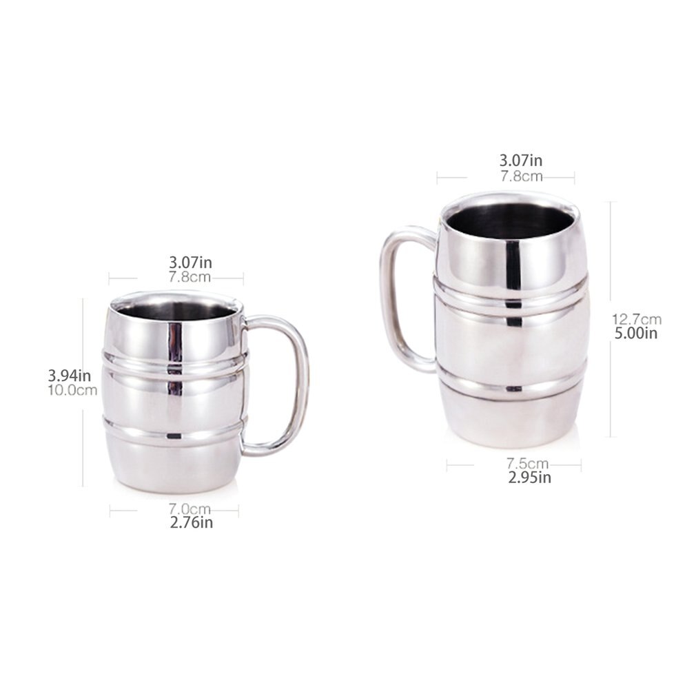 300/430ml Stainless Steel Coffee Mug Beer Cup Double Wall Thermo Mug Wine Tumbler Travel Mugs for Tea Coffe Cup