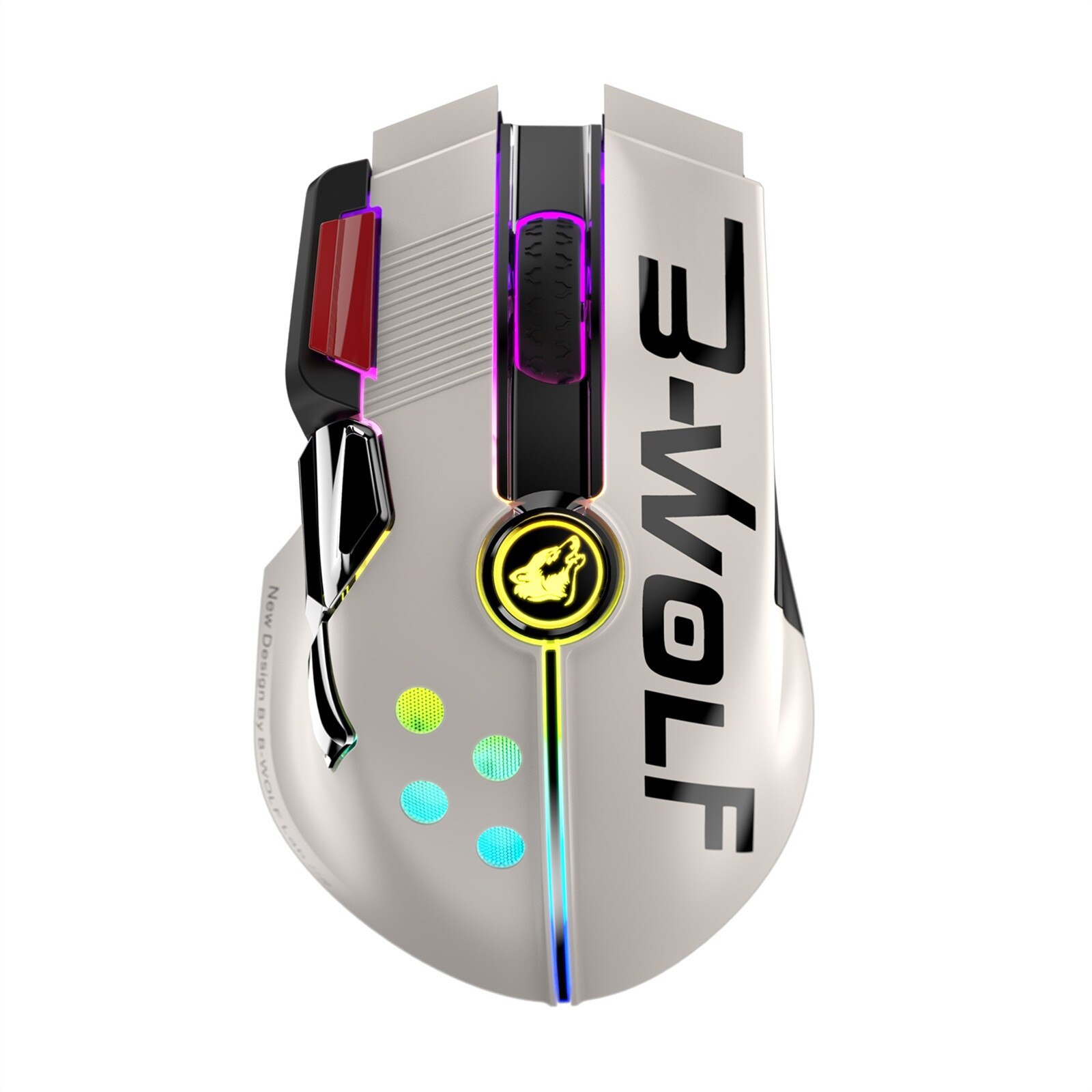 X6 Wireless Rechargeable Mouse Wired Dual-Mode Gaming Mechanical Mouse Gaming Mouse Gamer WireLESS Opto-electronic Mouse: WH