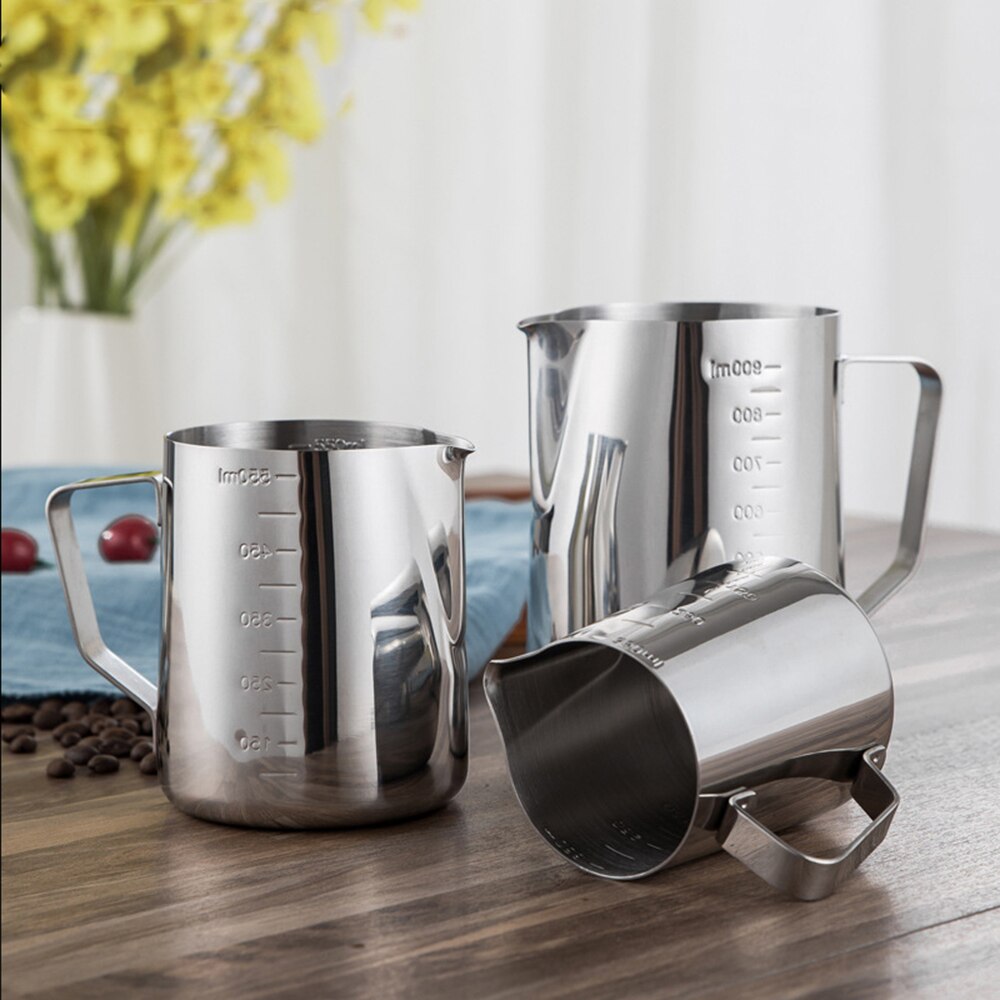 1 pcs 304 stainless steel measuring cup With scale 350/550/900ml Narrow mouth measuring cup