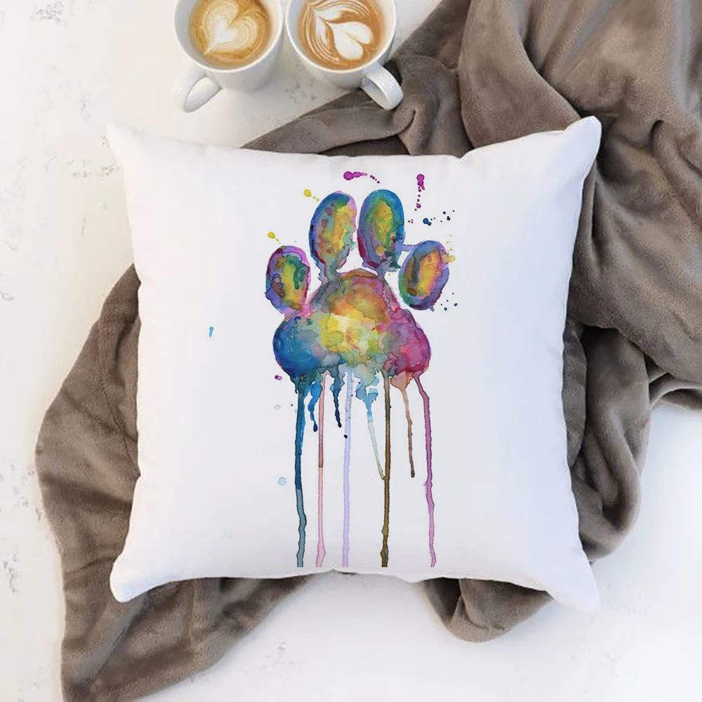 Housse de coussin colorée pour chien, bouledogue, coussin de jardin, lit de maison, chaise carrée: 470*740mm / Marron