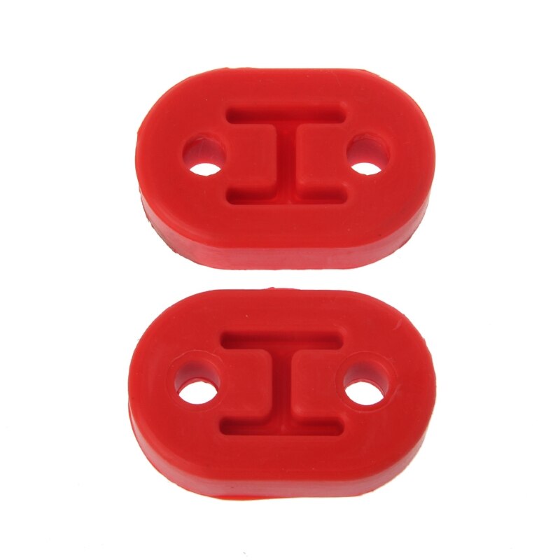 2x Heavy Duty Exhaust Hanger Bushing Support 2 Holes Bracket Rubber Mount E7CA: Red