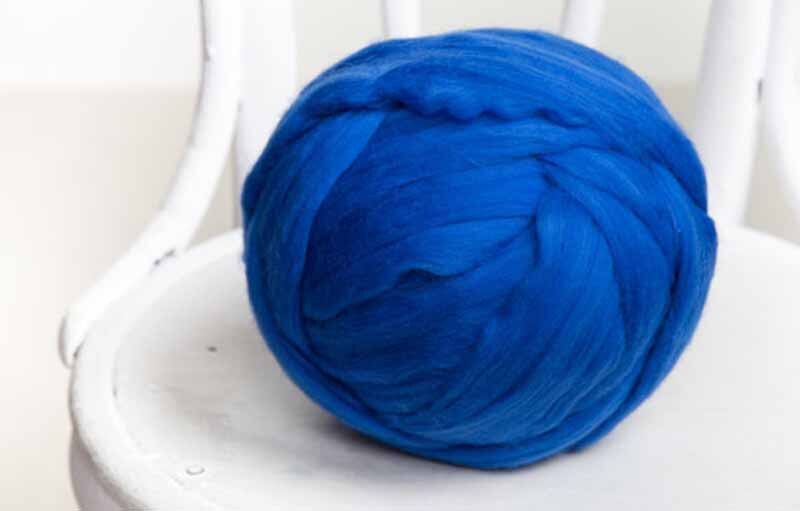 Fabrikant Diy Dikke Wol Hand-Gebreide Acryl Lijn Bal Arm Gebreide Deken Wollen Deken Sofa Cover Dikke Draad Deken: blue
