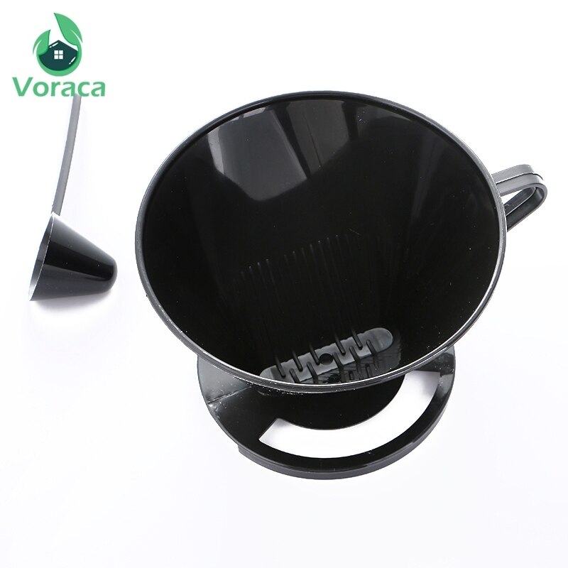 Filtre anti-goutte de café noir | Plastique réutilisable, cône de café noir, cafetière simple, tasse Pour le café filtre anti-goutte entonnoir, accessoires Pour Barista