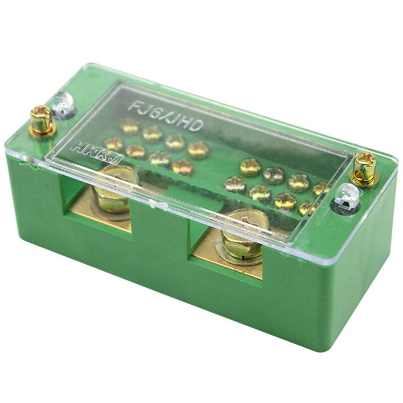 -660V 30A Single Phase 2 Inlet 8 Outlet Meter Box Junction Power Distribution Terminal Block(2 Inlet 8 Outlet)