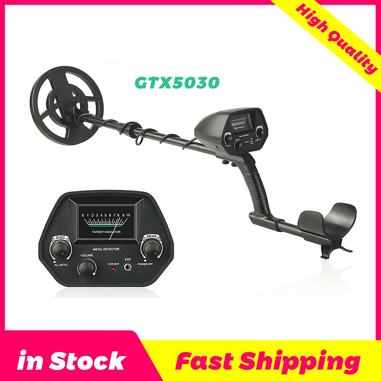 GTX5030 Metal Detector Easy to Operate Underground Metal Finder Gold Detector Treasure Hunter Gold Digger Metal Detector