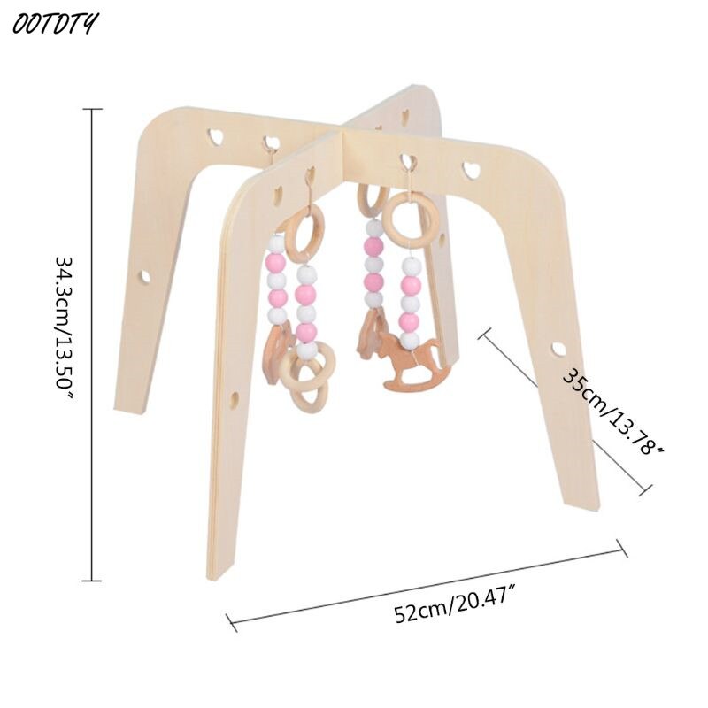 Ootdty 1 Set Nordic Houten Fitness Rack Opknoping Hangers Set Peuter Infant Kamer Decoraties Xxfe: Default Title