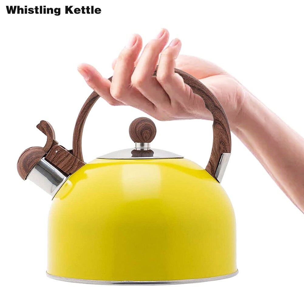 2.5L Met Handvat Snelle Verwarming Inductie Kookplaat Rvs Home Fluitketel Gasfornuis Lichtgewicht Thee Keuken Water