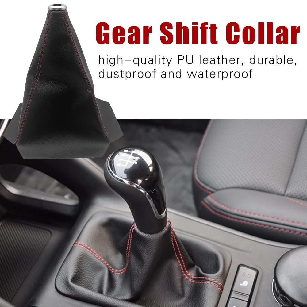 Auto Styling Accessoires Pookknop Universal Pu Lederen Auto Versnellingspook Kraag Shifter Stick Gaiter Boot Knop Cover