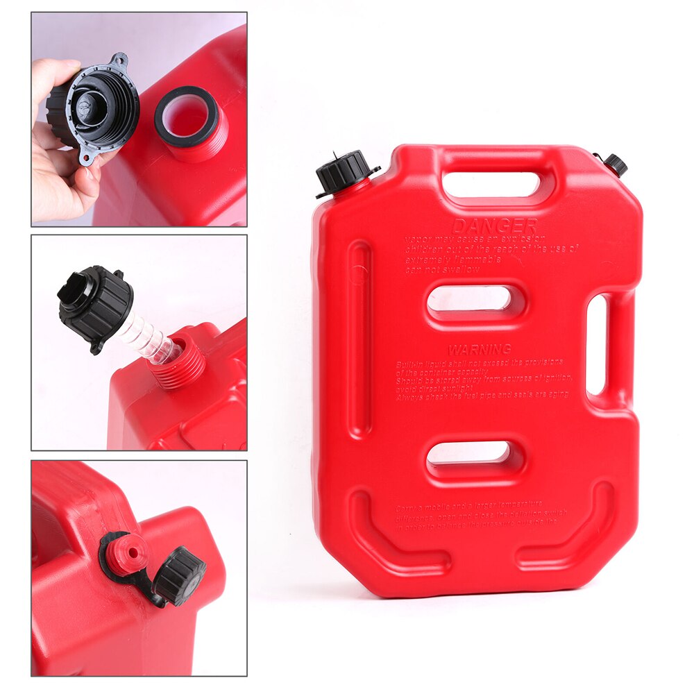 10L Gas Can Fuel Tank Container 2.5 Gallon Oil Petrol Storage Emergency Backup SUV ATV Car UTV Most Cars
