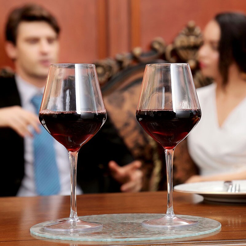 Transparent tall red wine glass Heat-resistant and -resistant silicone tritan plastic wine glass Home bar accessories