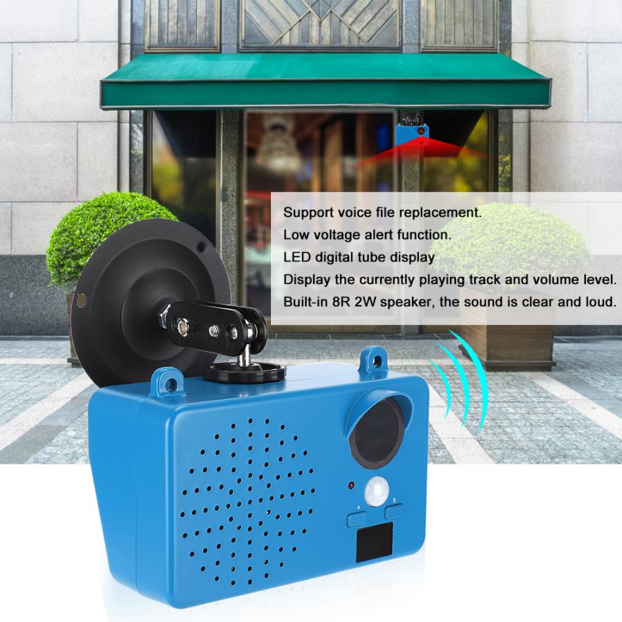Voice Prompter Warning Waterproof Infrared Body Sensor for Construction Site Shop Entrance Trash Classification Infrared Voice