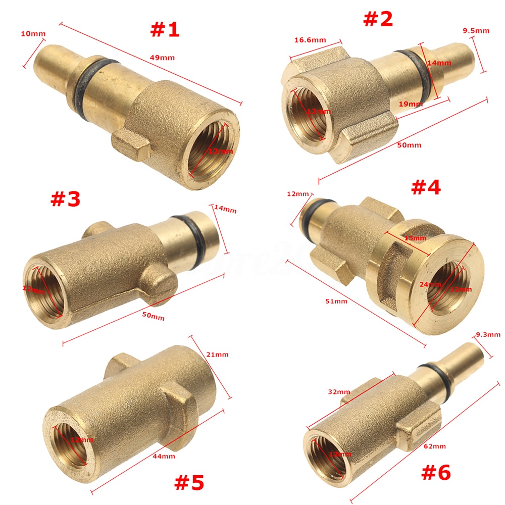 1/4" Quick Connect Coupler Adapter-Car Clean 1~6# Washing Pressure Washer Connector for Quick Connecting Garden Hose Car Washer