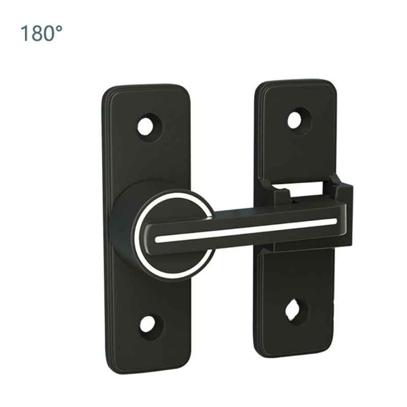 Zinc Alloy Rotate Bolt Lock 90/180 Degree Gate Latches Safety Door Slide Latch Luminous Privacy Latch Barn Door Lock Q81C