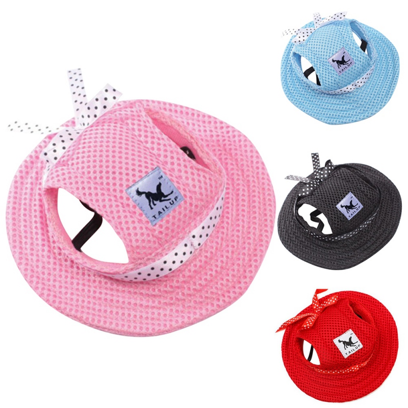 Casquette pour chien, en tissu d'été pour animaux de compagnie, en toile, chapeau de soleil respirant, en toile pour petit chien