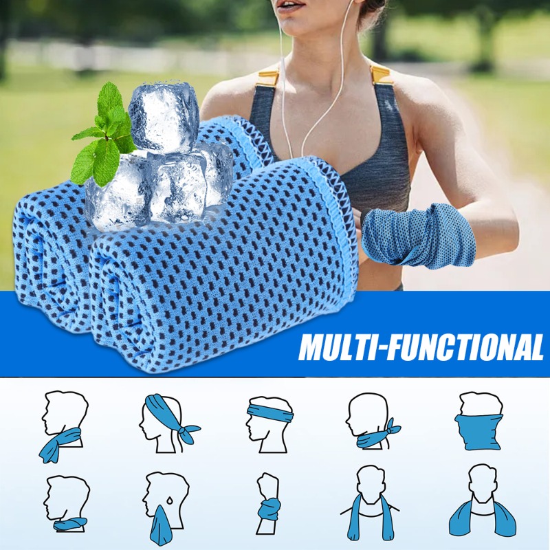 draussen-Sport-Eishandtuch, schnell, sofortige Kühlung, Mikrofaser, schnell trocknende Eishandtücher, Fitness, Yoga, Fitnessstudio, Laufen, Schweiß abwischen, kühlen-Handtücher