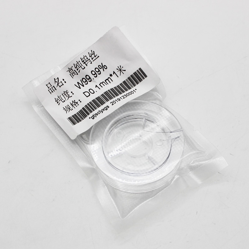 0.1mm x 1m tungstène/Wolfram fil 99,999% pur