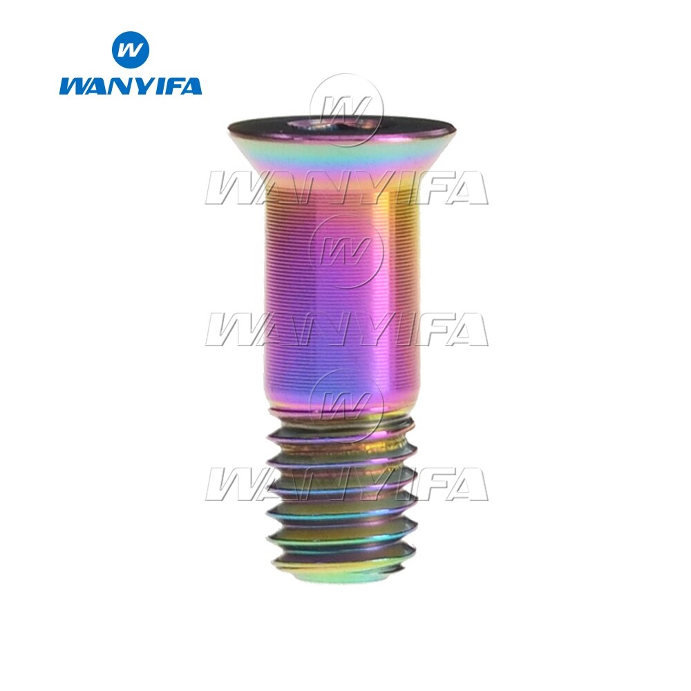 Wanyifa M5X14.5mm Cycling Bicycle Titanium Ti Rear Derailleur Jockey Wheel Bolts MTB Bike Riding Guide Roller Bolt Screw