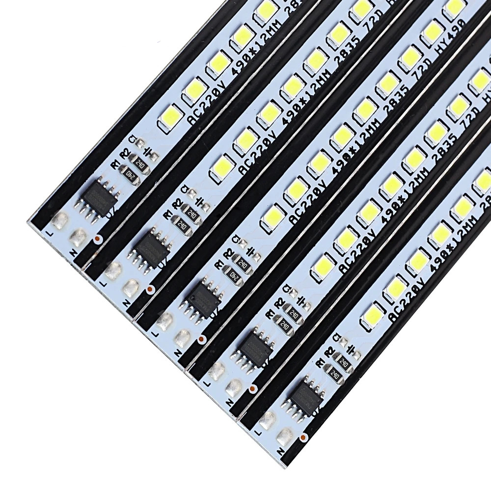 Led Bar Light Ac 220V Ledstrip Profiel 50Cm 72Leds 2835 Led Stijve Strip Led Tl Buizen Onder Cabine