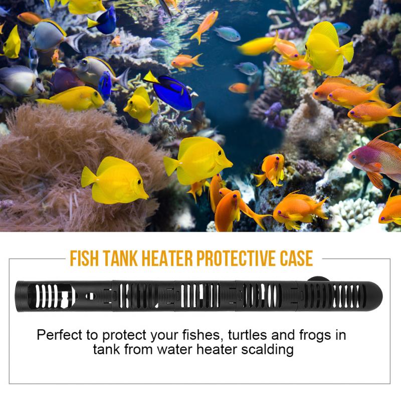 Akvariumvarmerbeskytter justerbar længde sektioner anti-eksplosion opvarmningsstang skjold akvarium beskyttelsesetui