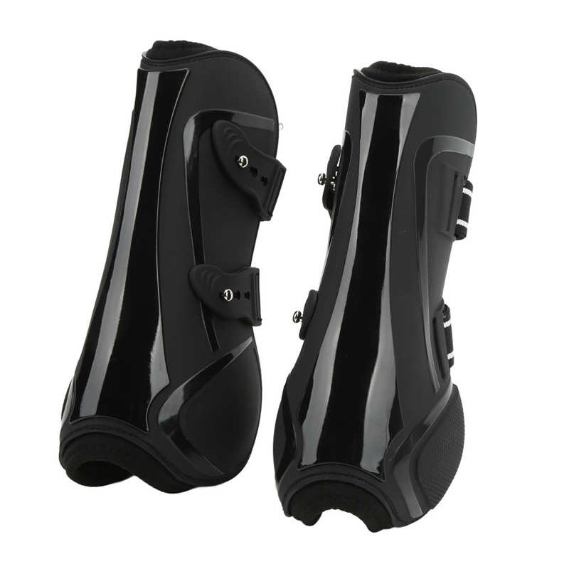 Stivali gamba di cavallo PU Shell elastico in Neoprene protezione gamba di cavallo sicura per vasi sanguigni tendine
