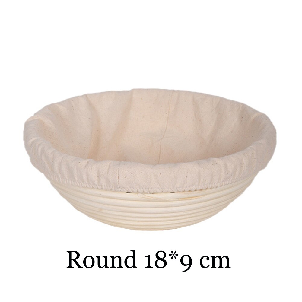 Rattan Bread Proofing Basket Natural Oval Rattan Wicker Dough Fermentation Sourdough Banneton Bread Basket: Round18x9