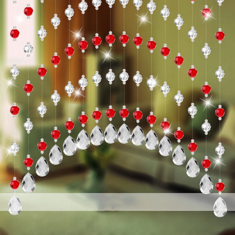 Corde de perles de verre arylique | Rideau de suspendu à l'écran, perles de cristal 12 couleurs 20 mètres, décorations de fête à la maison: color 3