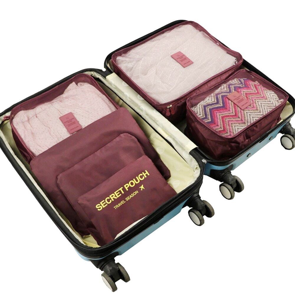 8pcs Travel Home Clothes Quilt Blanket Storage Bag Set Shoes Partition Tidy Organizer Wardrobe Suitcase Pouch Packing Cube Bags: B4 6pcs