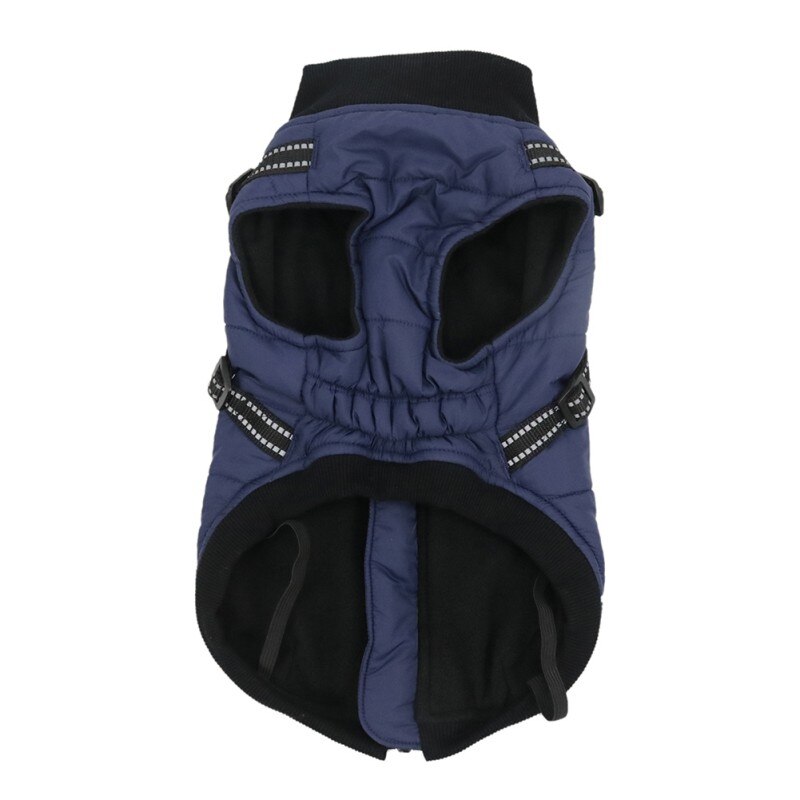 Autumn Winter Pet Cotton Vest Chest and Back Thickened Dog Coat High Collar Protection Pet Neck: L / XS